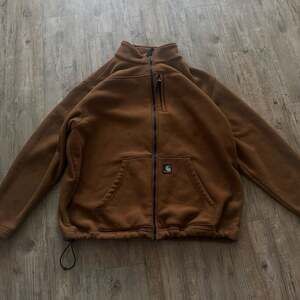 Carhartt J173 BUC Thermal Lined Full Zip Fleece Jacket Brown Size XL